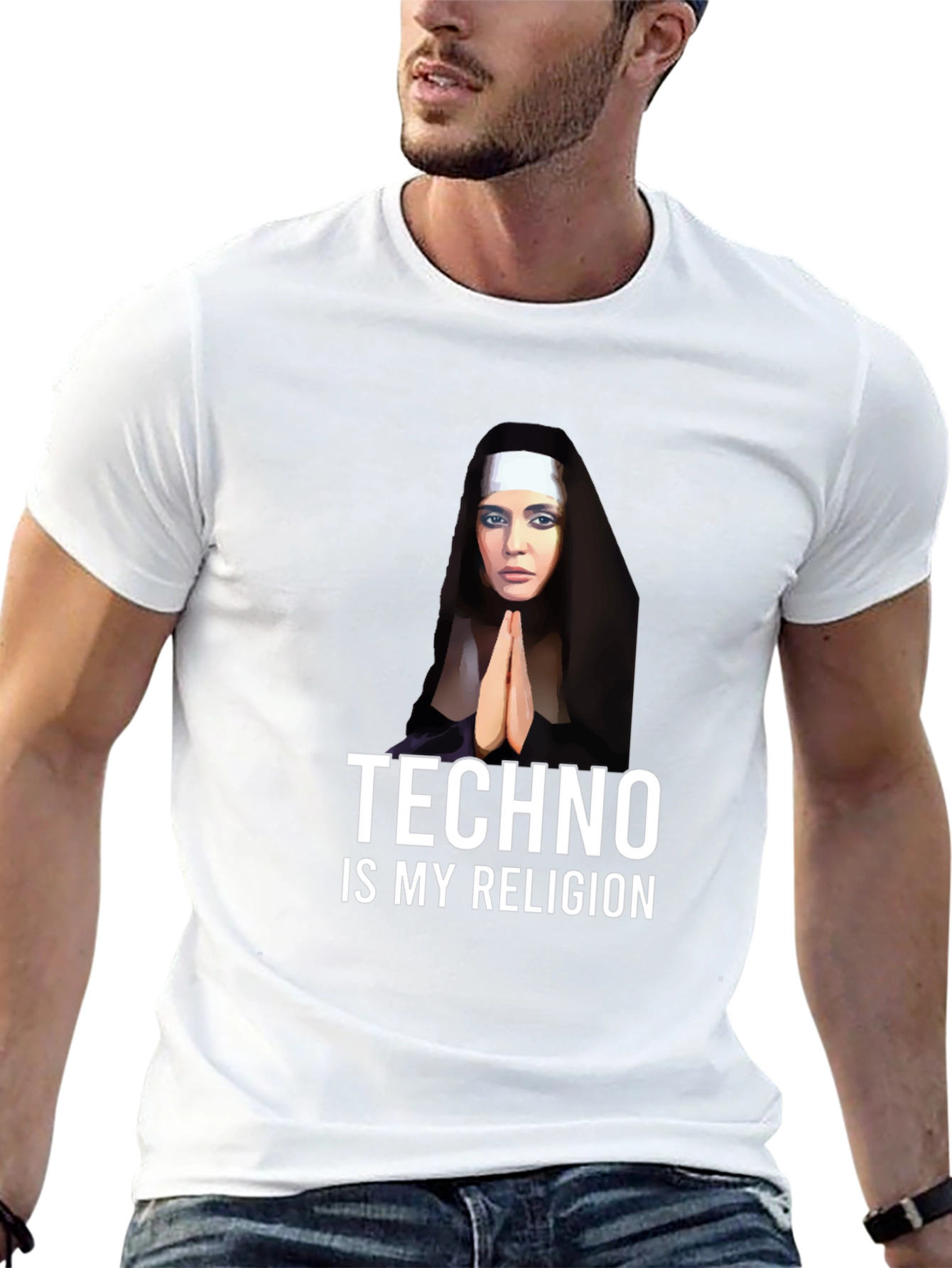 Techno Nun T-Shirt - Funny Raver Apparel