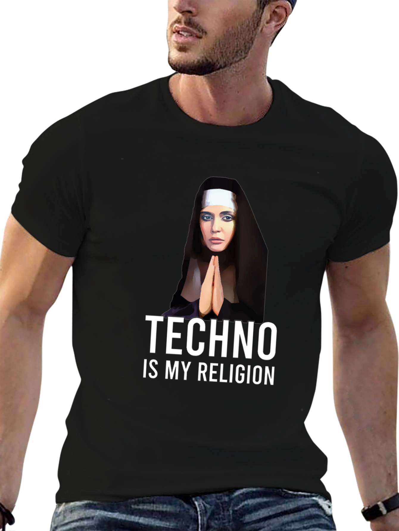 Techno Nun T-Shirt - Funny Raver Apparel