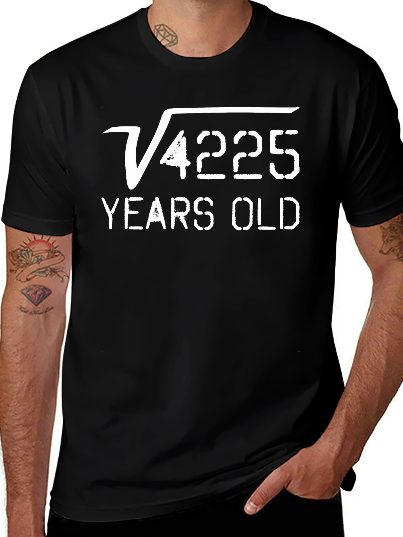Funny 65th Birthday T-Shirt - Square Root of 4225 Years Old