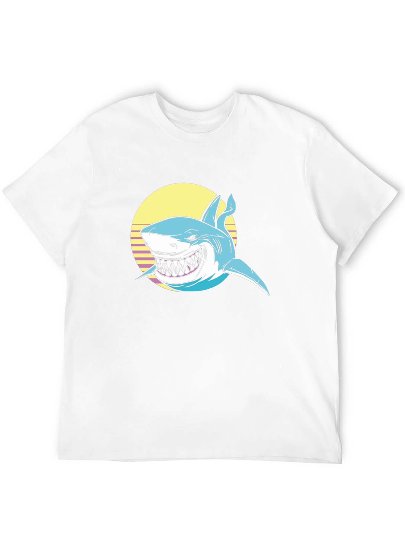Shark Graphic Print Black T-Shirt
