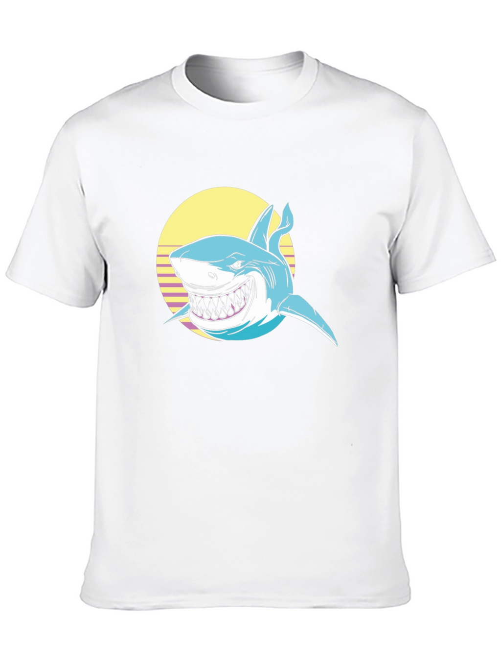 Shark Graphic Print Black T-Shirt