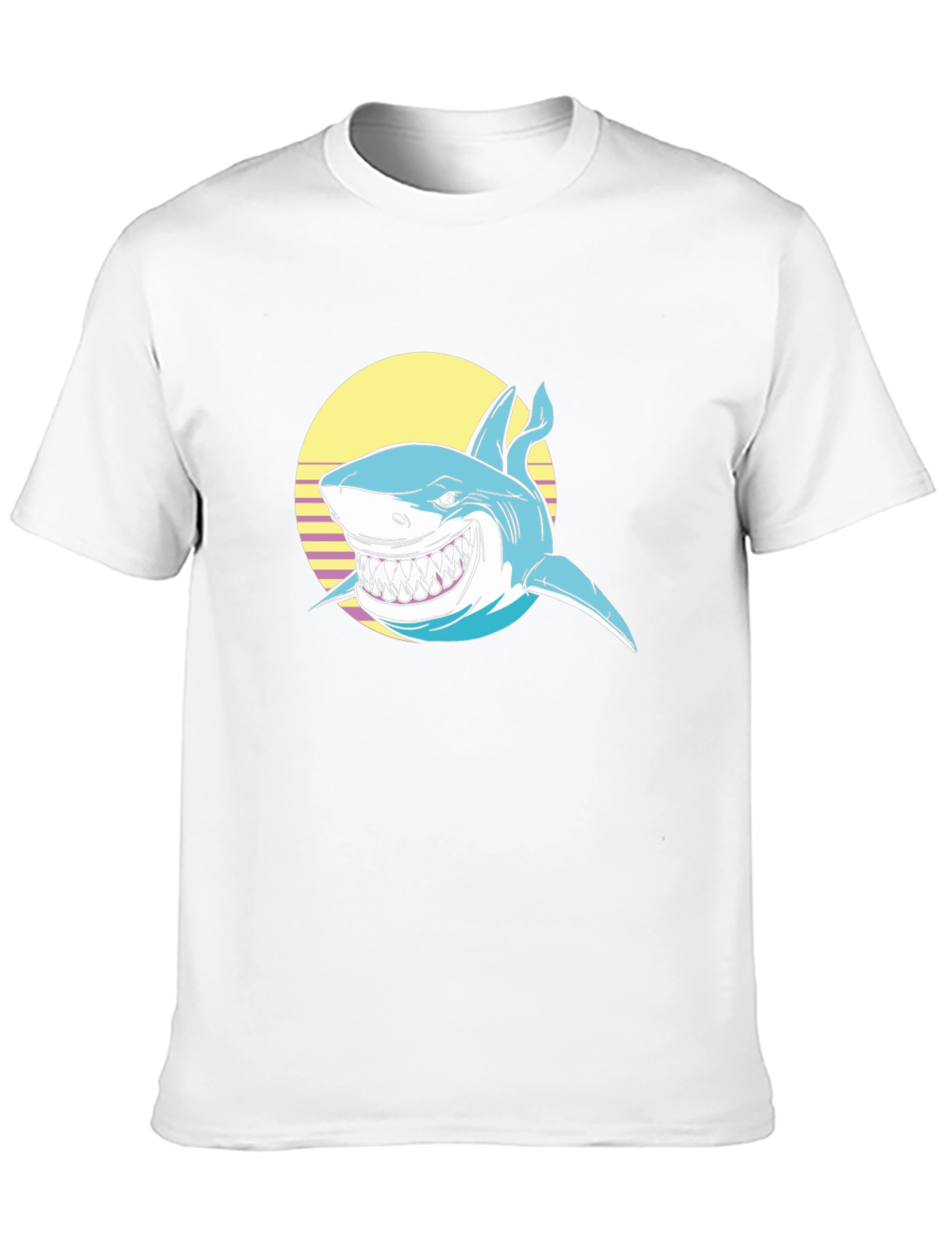 Shark Graphic Print Black T-Shirt