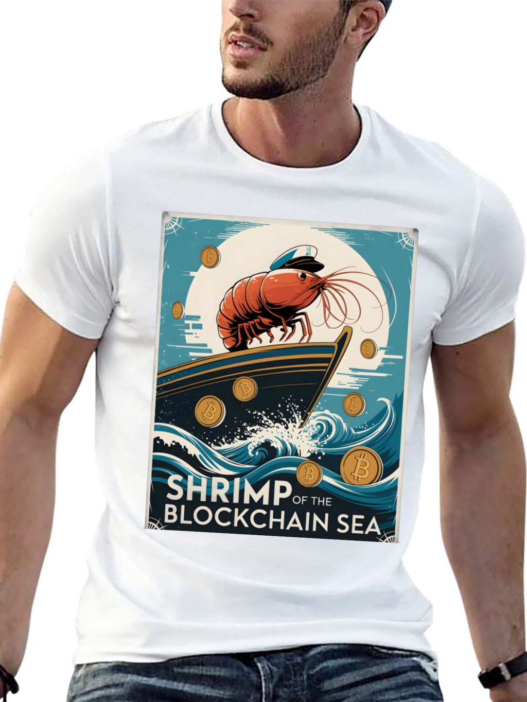 Shrimp Blockchain Sea Graphic Tee