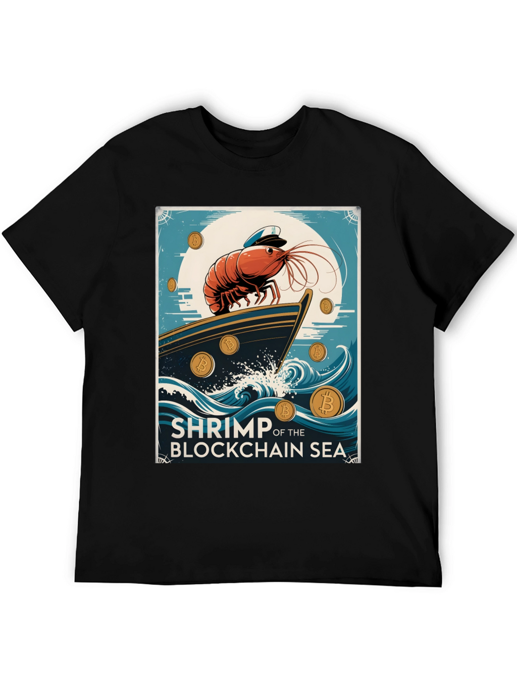Shrimp Blockchain Sea Graphic Tee