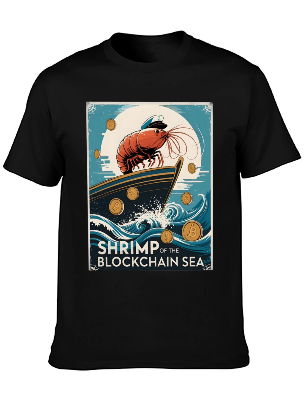 Shrimp Blockchain Sea Graphic Tee