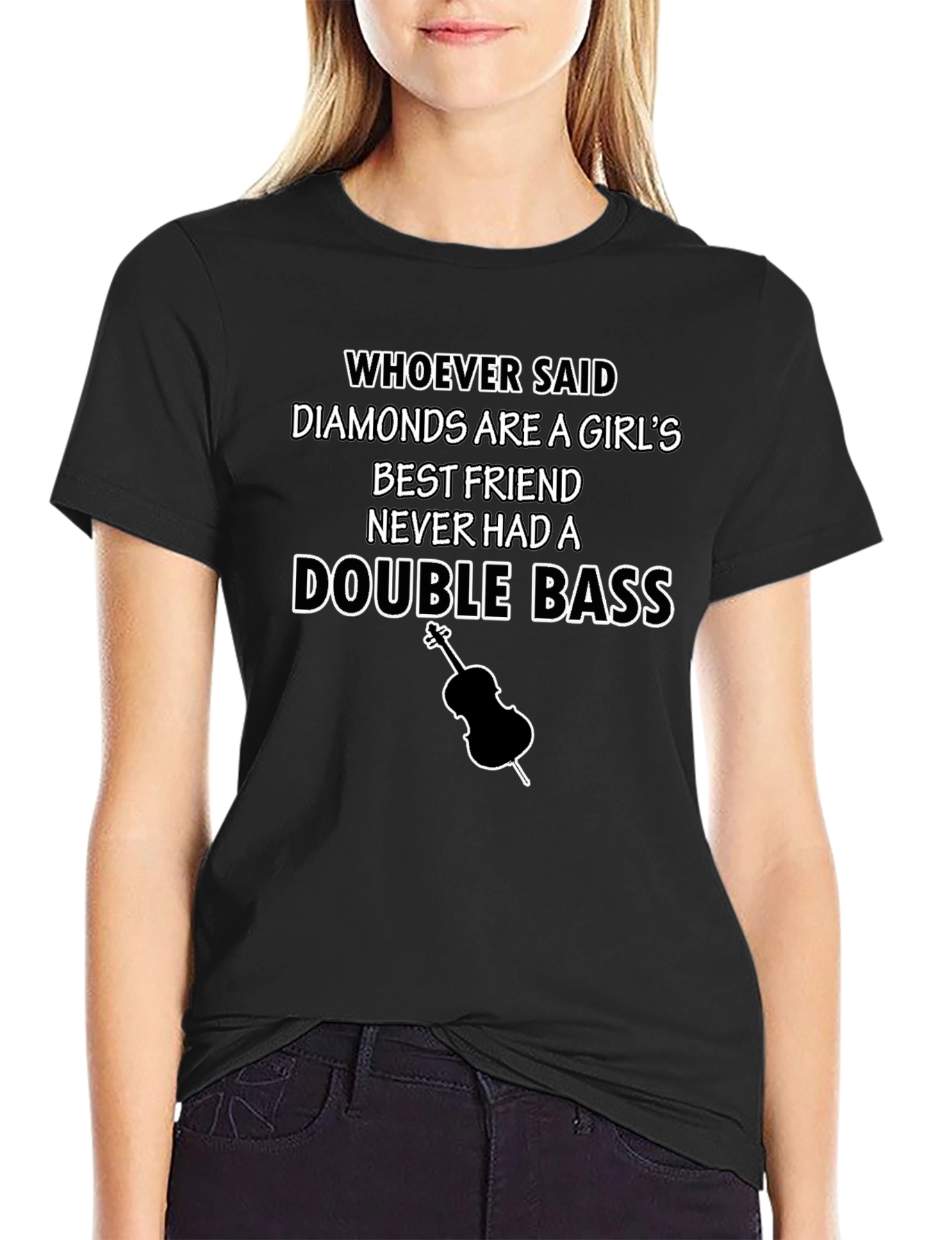 Double Bass T-Shirt - Music Lover Novelty Tee