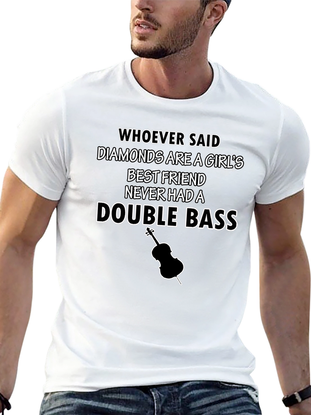 Double Bass T-Shirt - Music Lover Novelty Tee