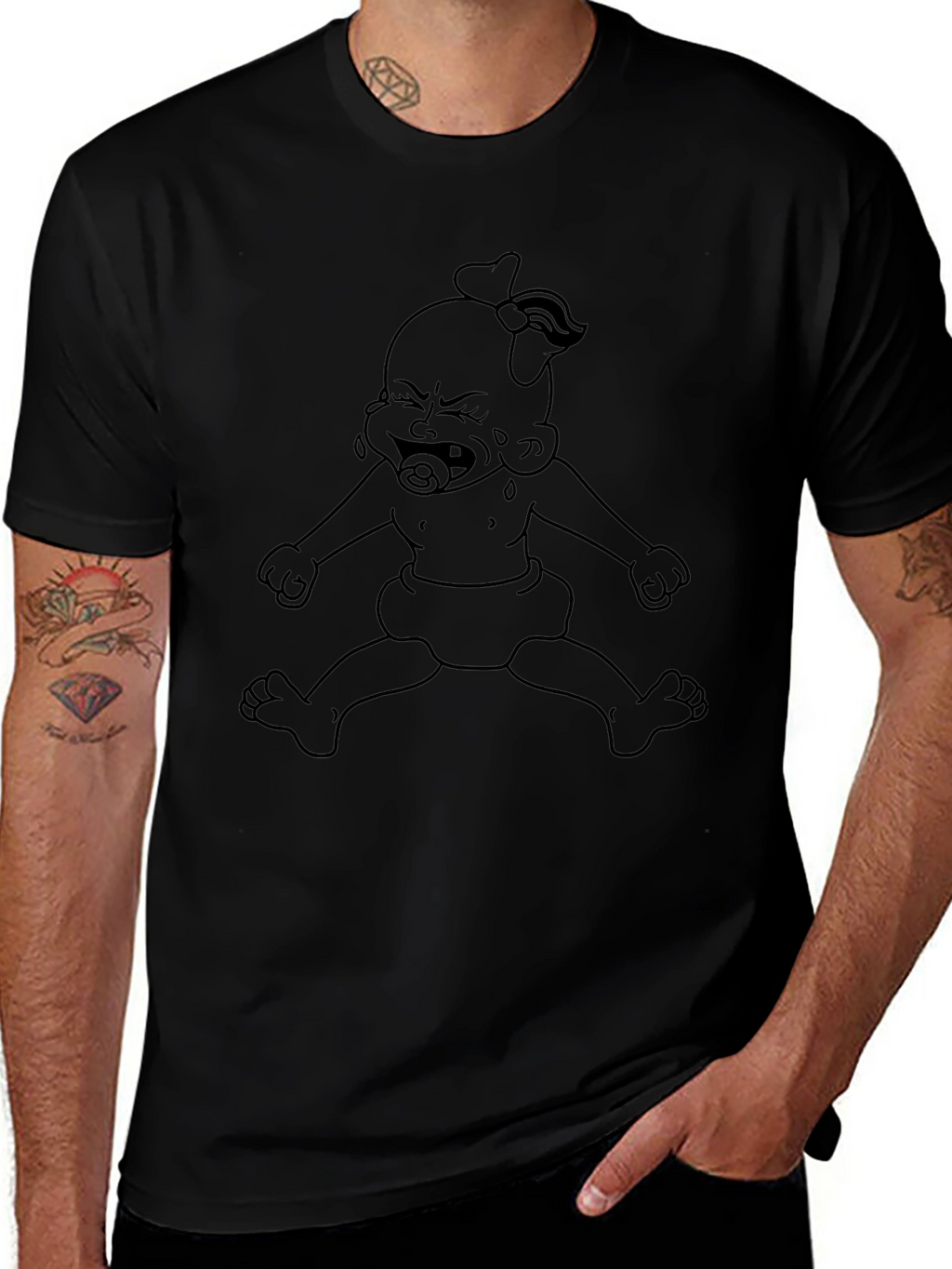 Baby Graphic Tee - Unisex Black T-Shirt