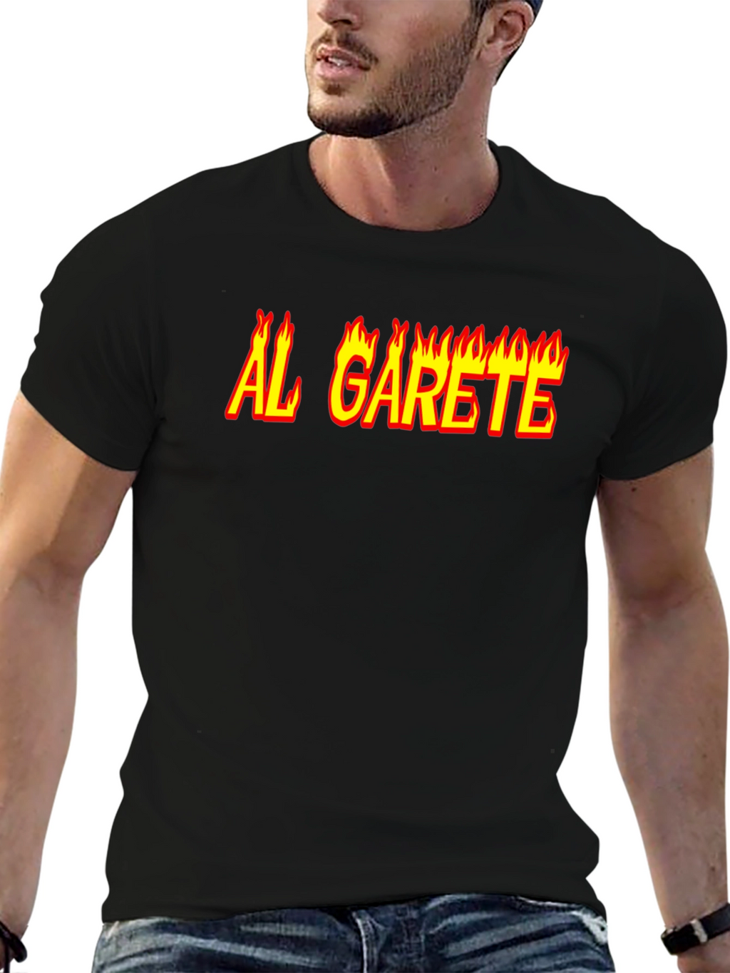 Al Garete Black T-Shirt - Bold Graphic Tee