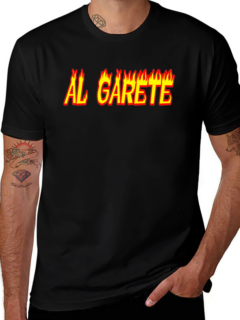 Al Garete Black T-Shirt - Bold Graphic Tee