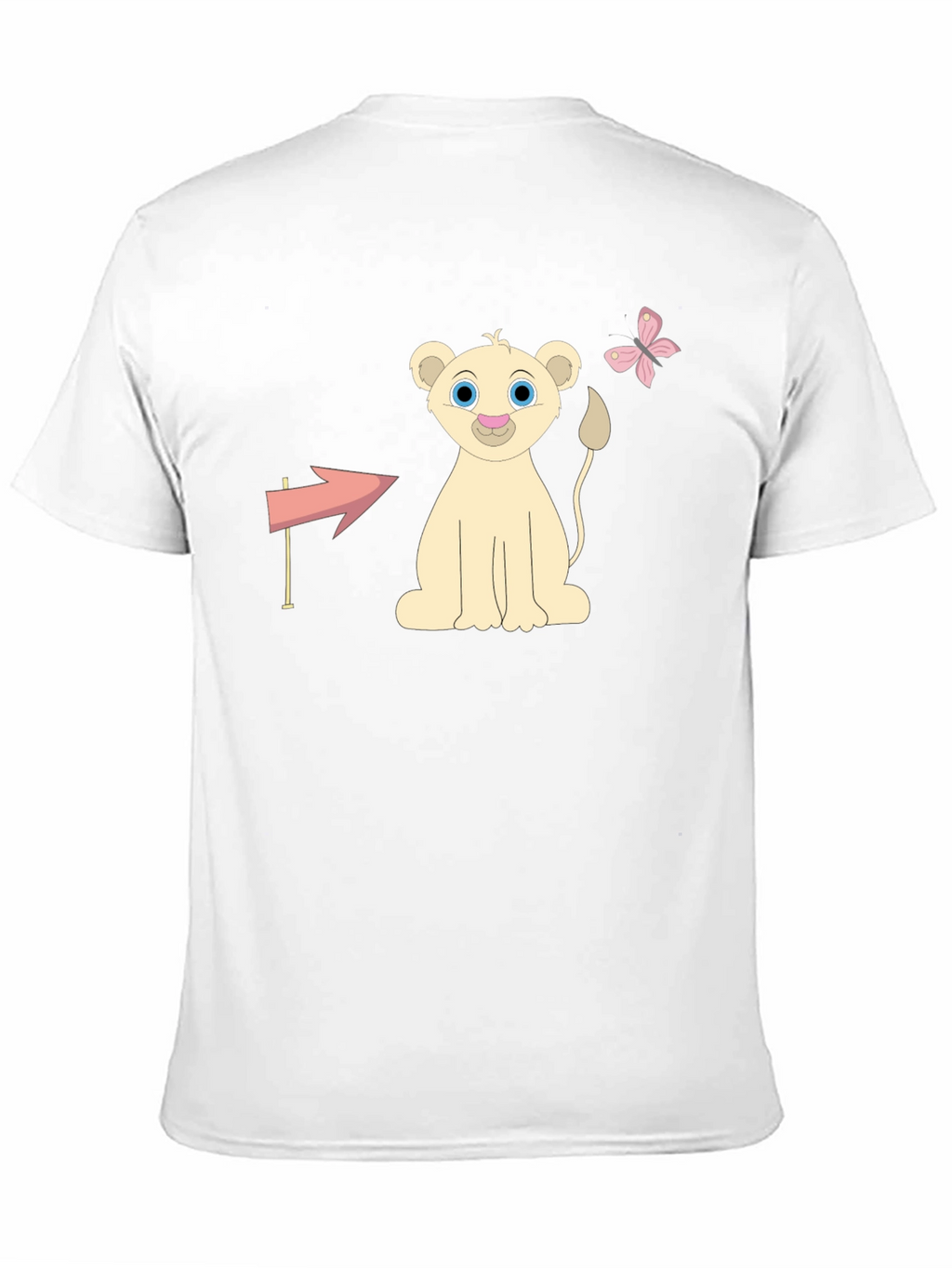 Cute Lion Cub Graphic Tee - Unisex Black T-Shirt