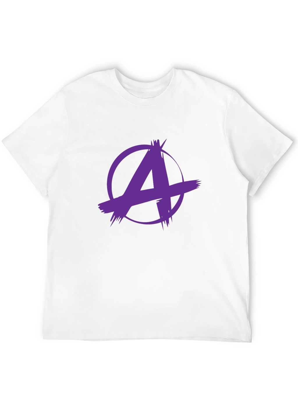 Edgy Purple A Graphic Black T-Shirt