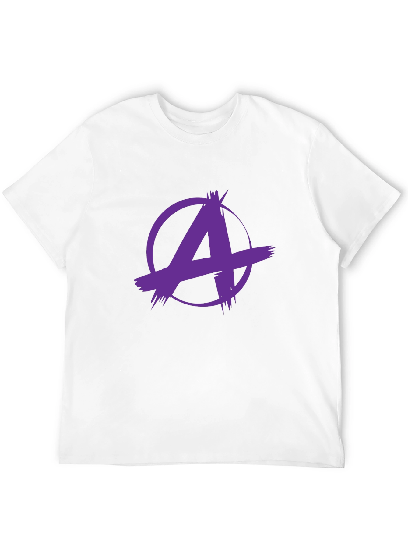 Edgy Purple A Graphic Black T-Shirt