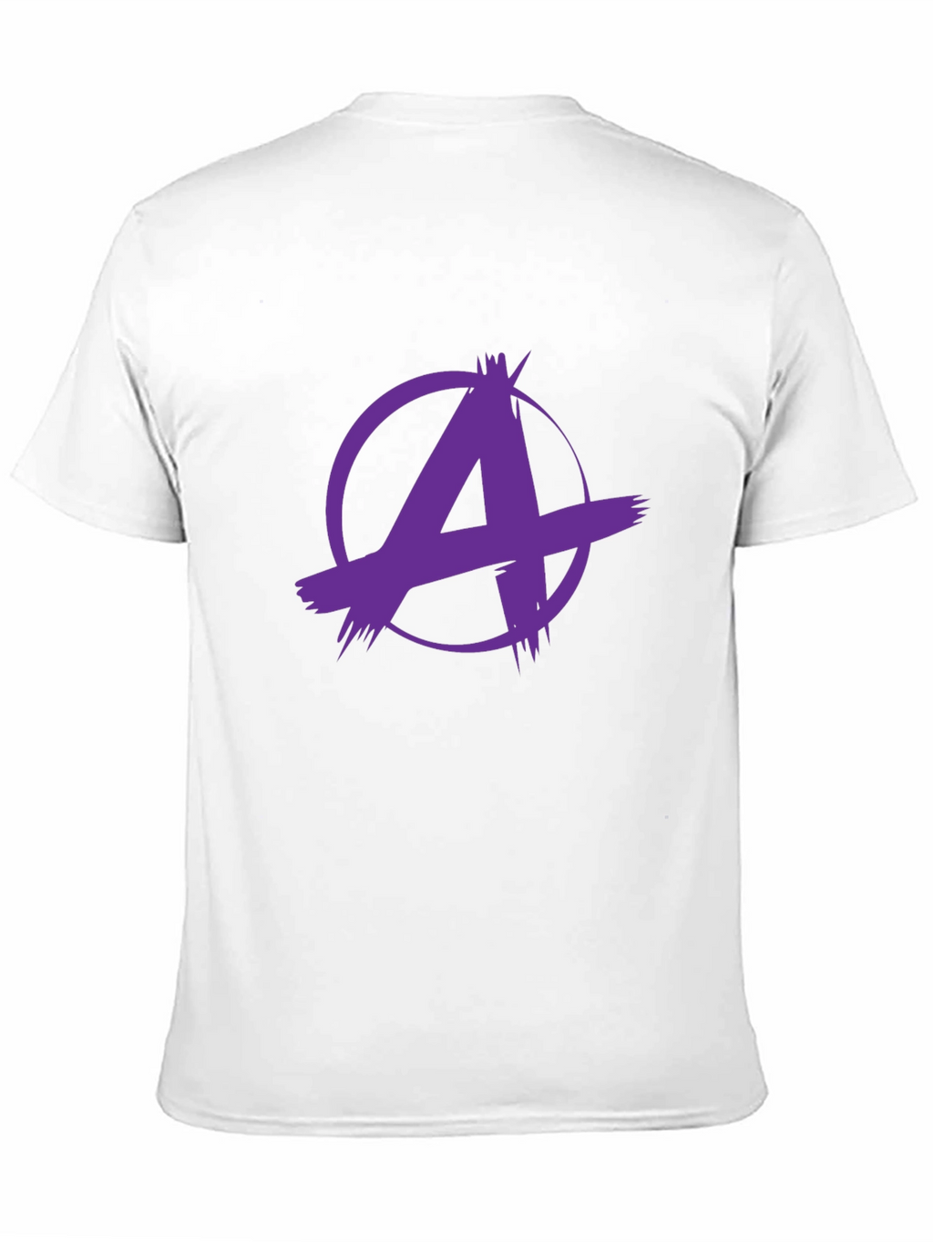 Edgy Purple A Graphic Black T-Shirt