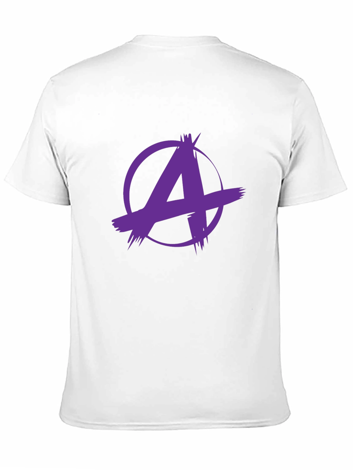 Edgy Purple A Graphic Black T-Shirt