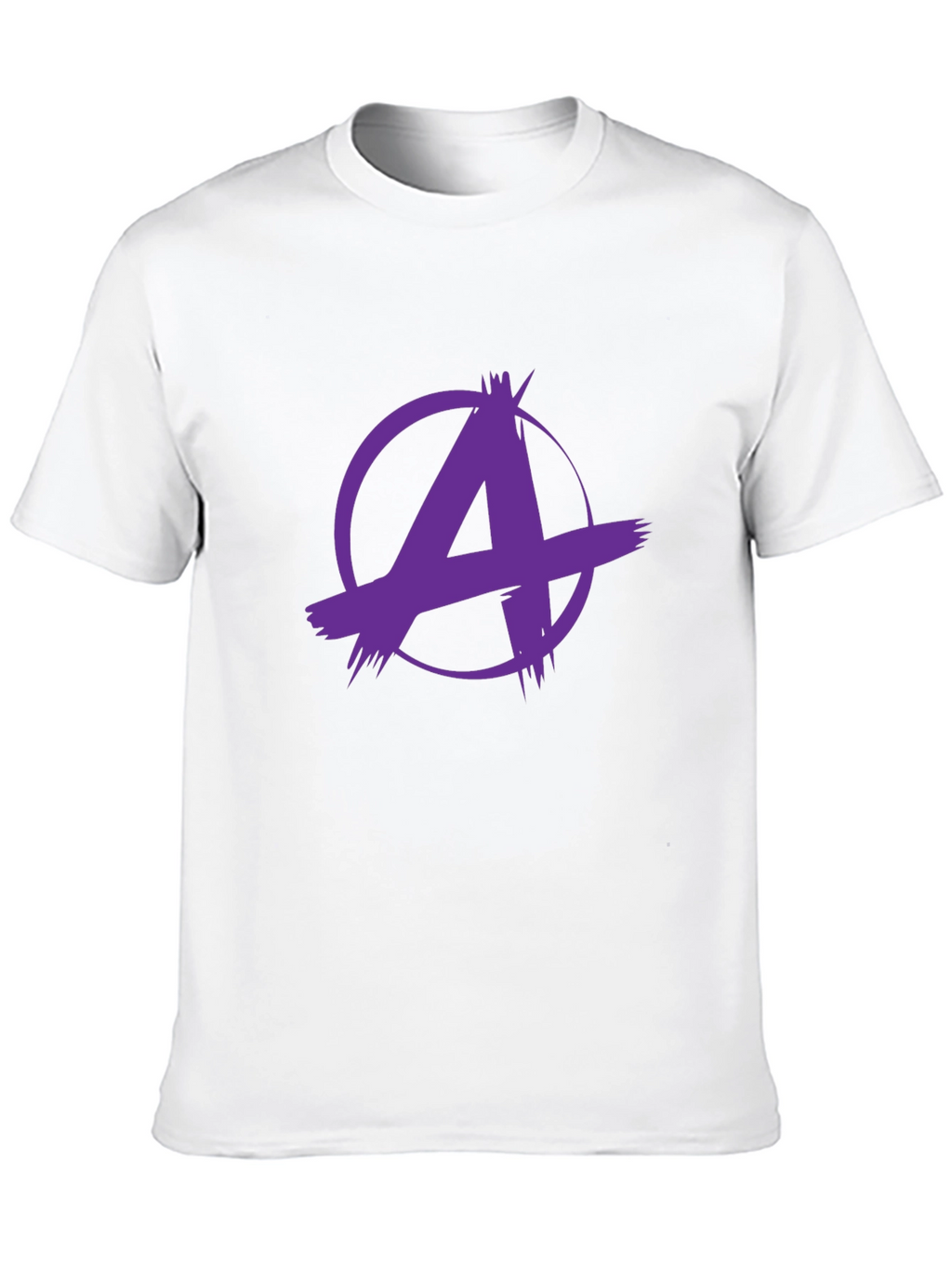 Edgy Purple A Graphic Black T-Shirt