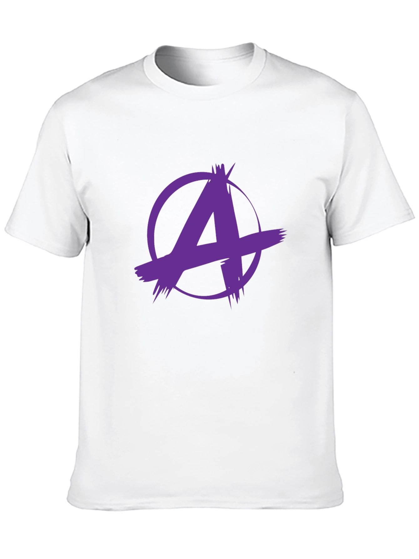 Edgy Purple A Graphic Black T-Shirt