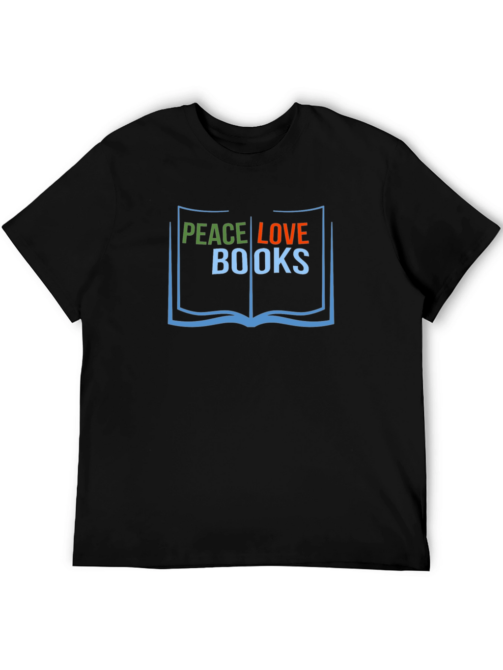 Peace Love Books T-Shirt Reader Tee