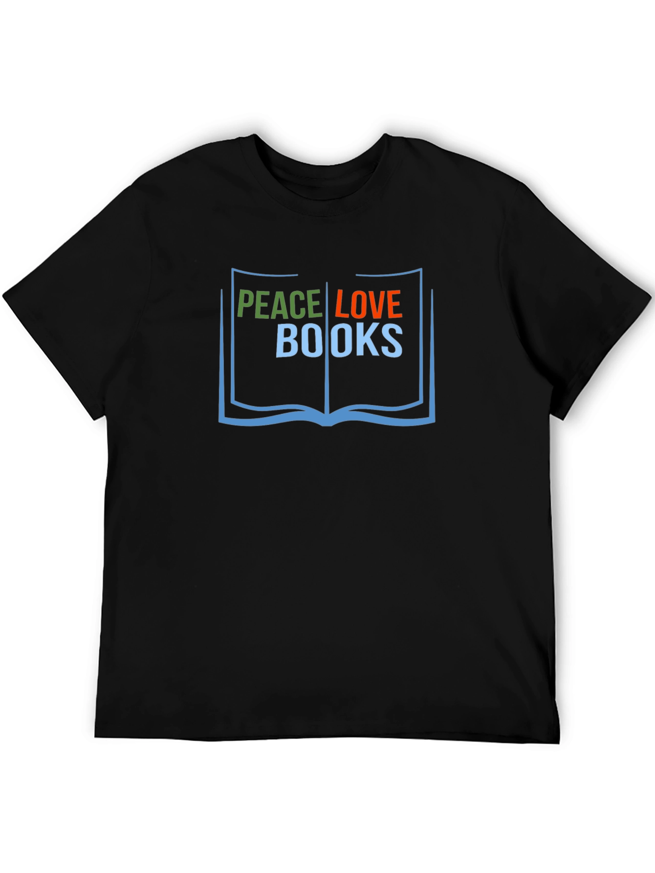 Peace Love Books T-Shirt Reader Tee