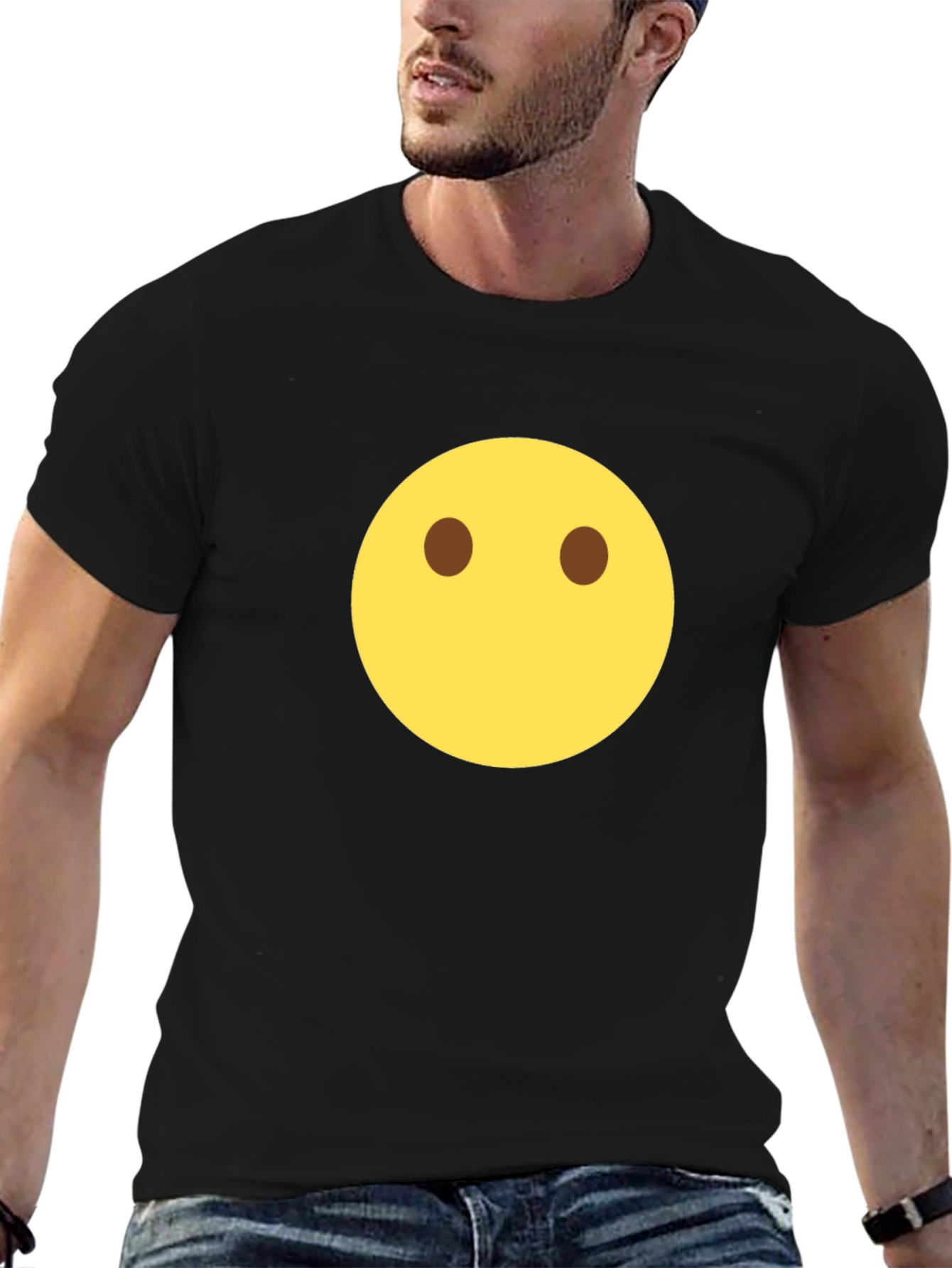 Minimalist Emoji T-Shirt - Simple Expression Tee