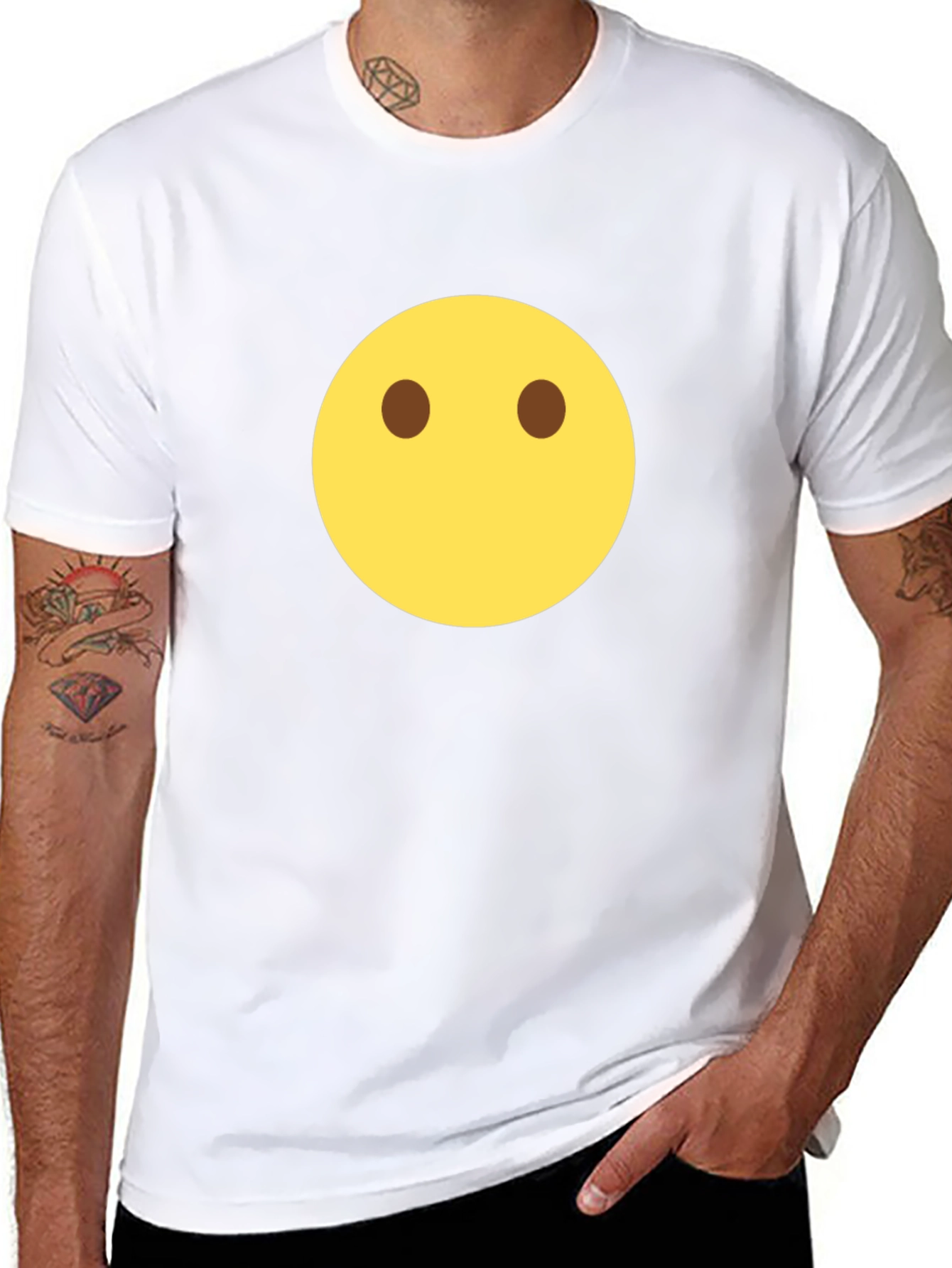 Minimalist Emoji T-Shirt - Simple Expression Tee