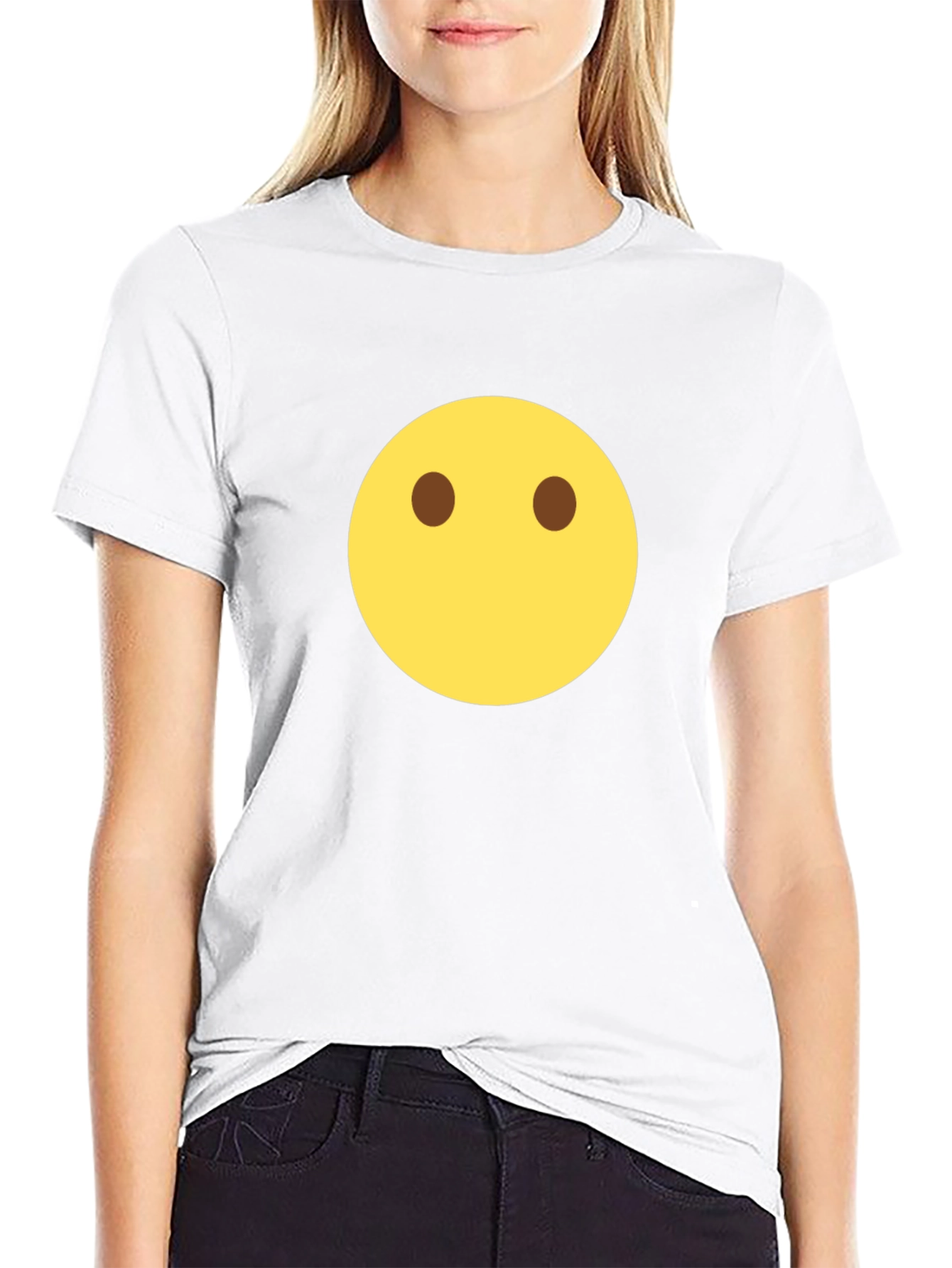 Minimalist Emoji T-Shirt - Simple Expression Tee