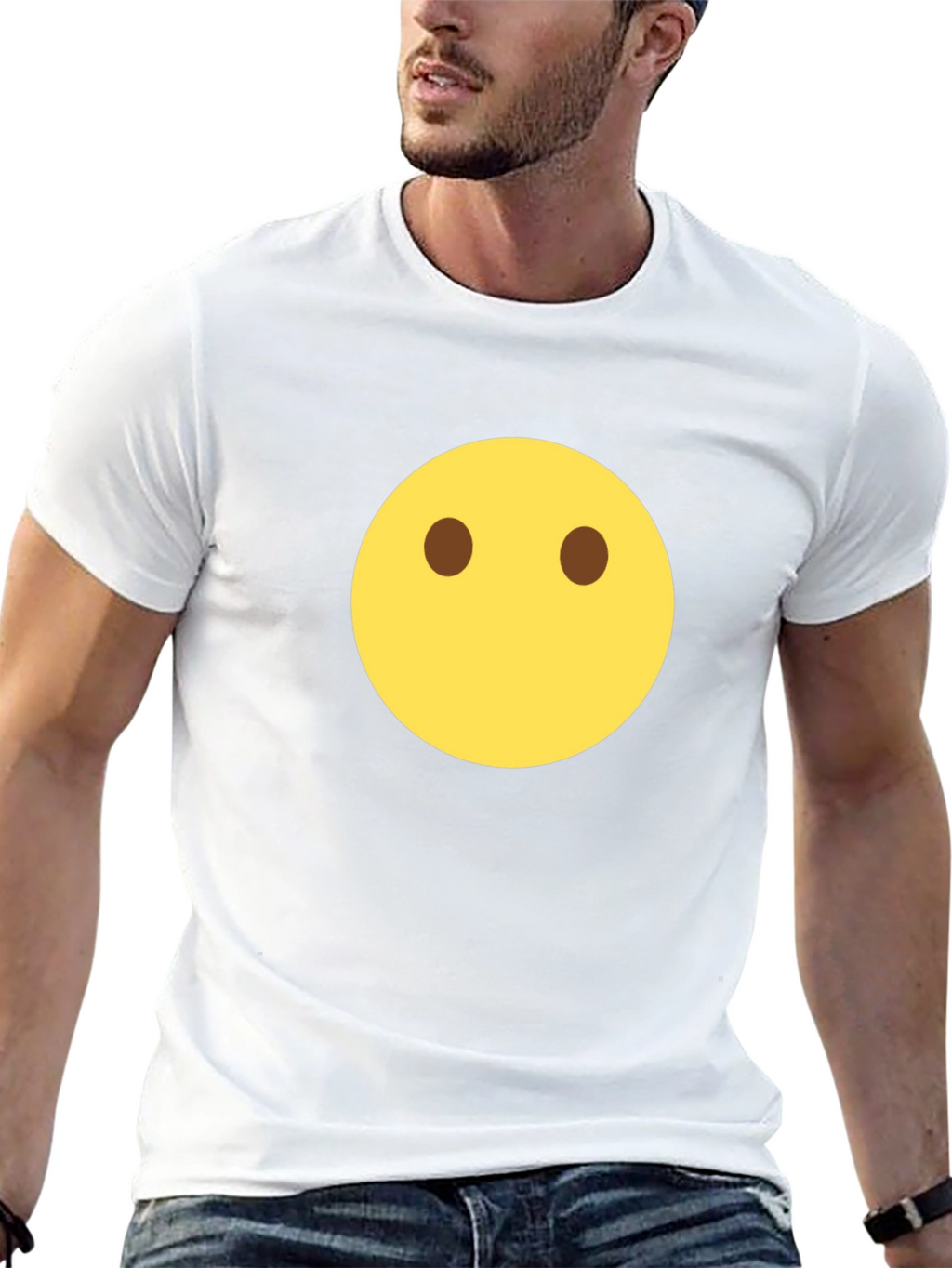 Minimalist Emoji T-Shirt - Simple Expression Tee