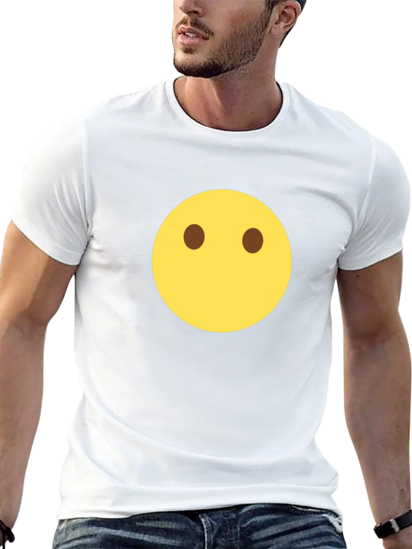 Minimalist Emoji T-Shirt - Simple Expression Tee