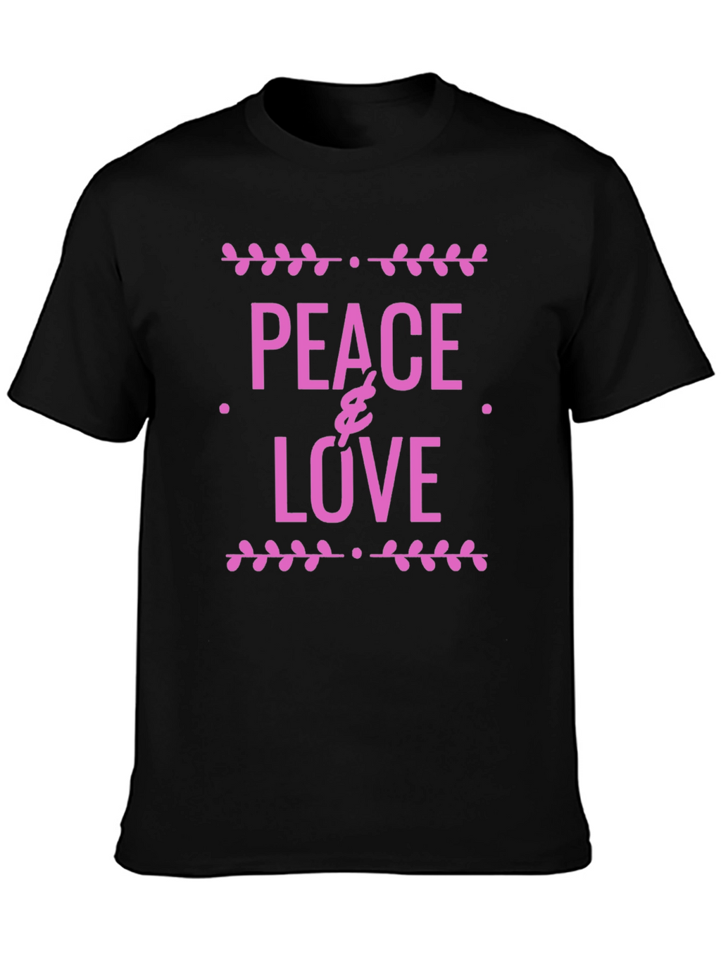 Peace & Love Graphic Tee - Black