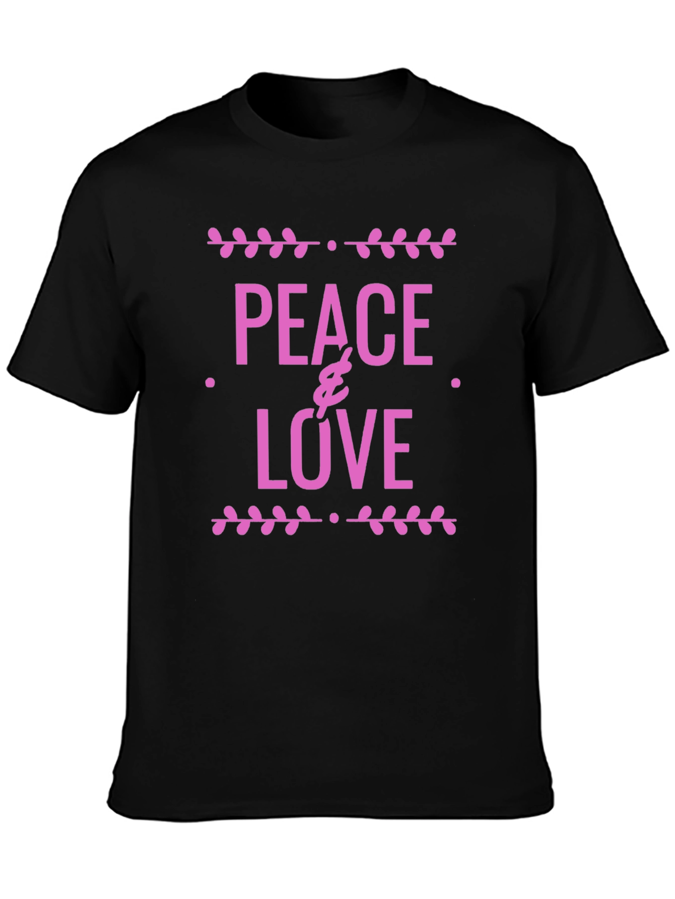 Peace & Love Graphic Tee - Black
