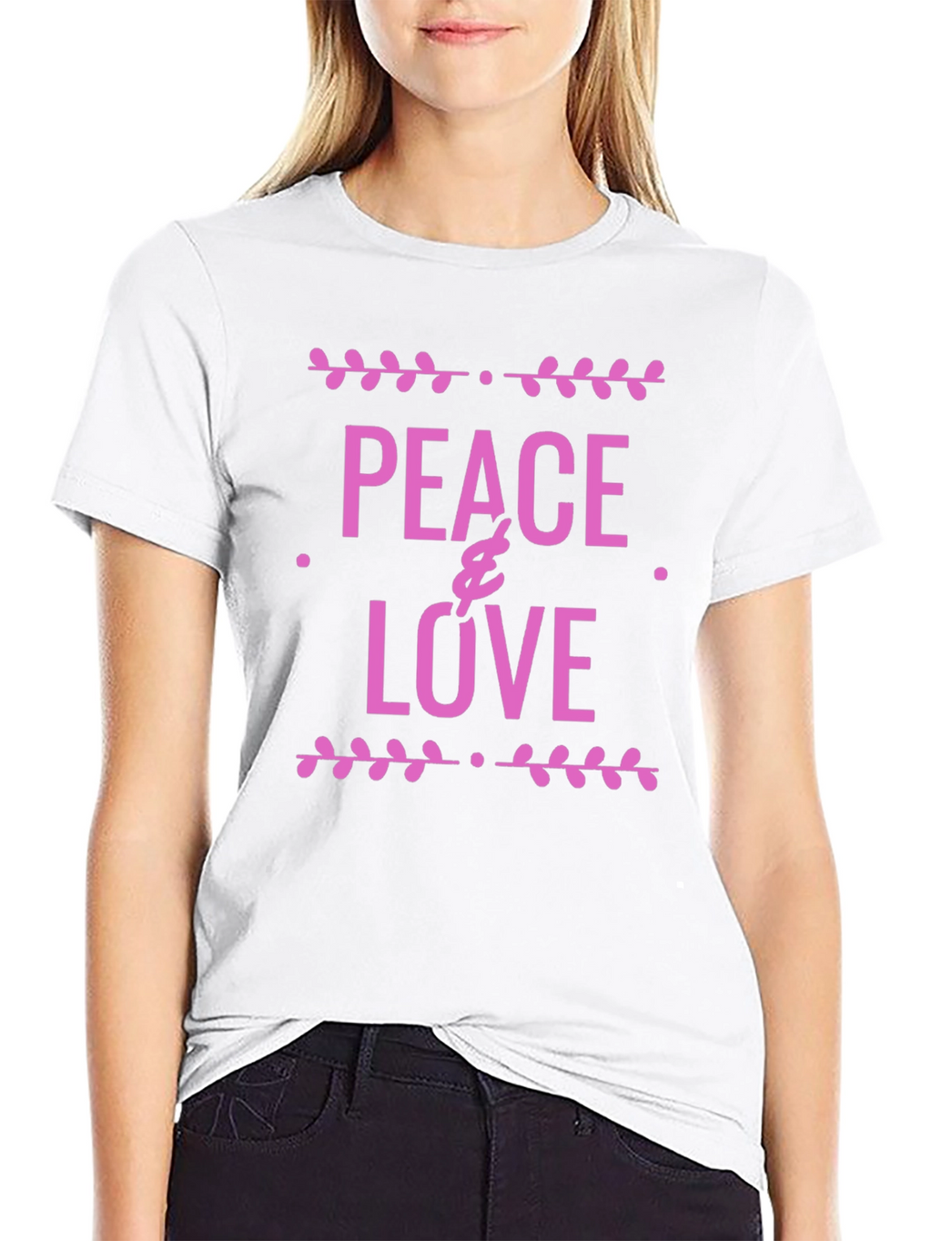 Peace & Love Graphic Tee - Black