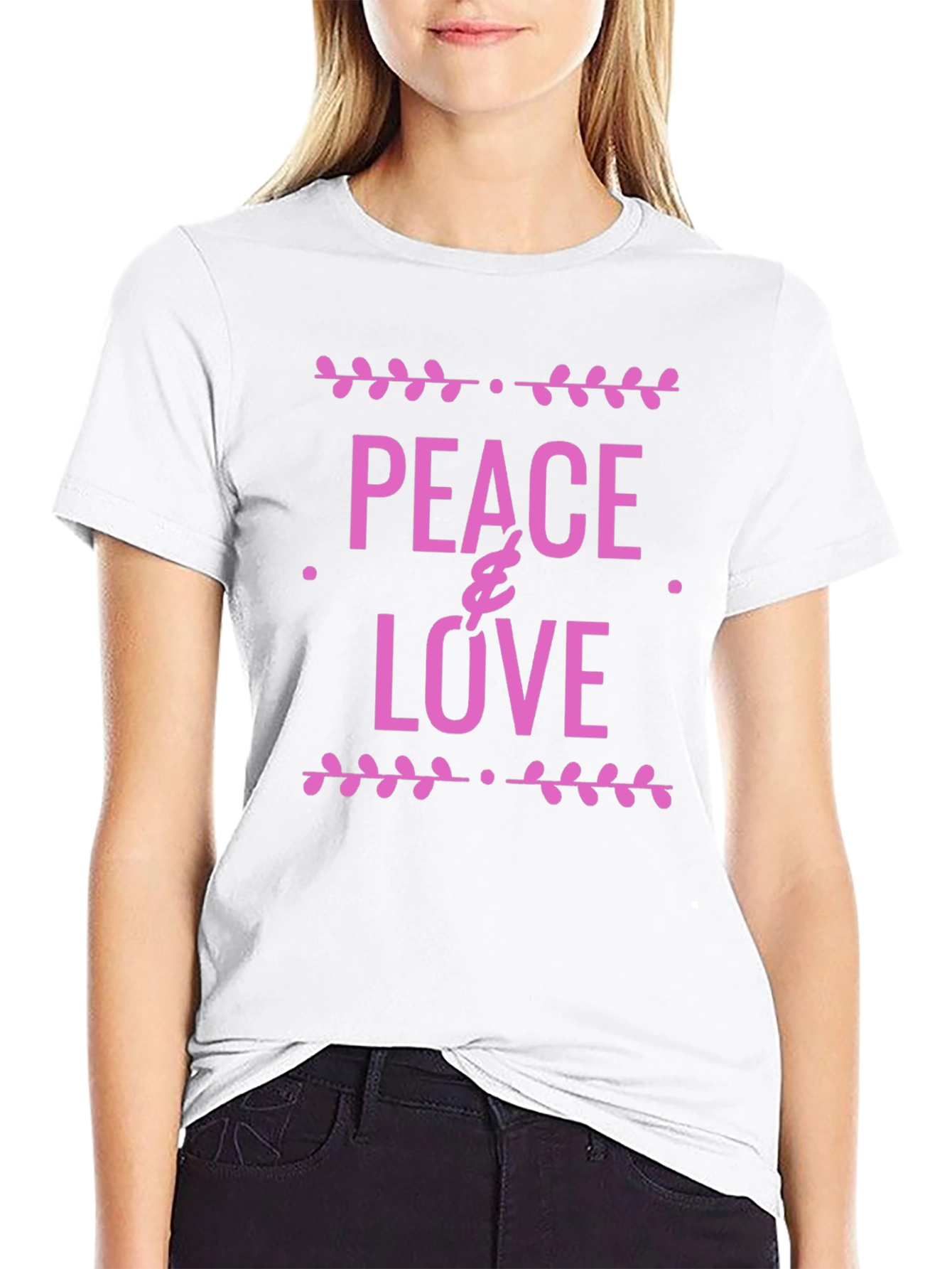 Peace & Love Graphic Tee - Black