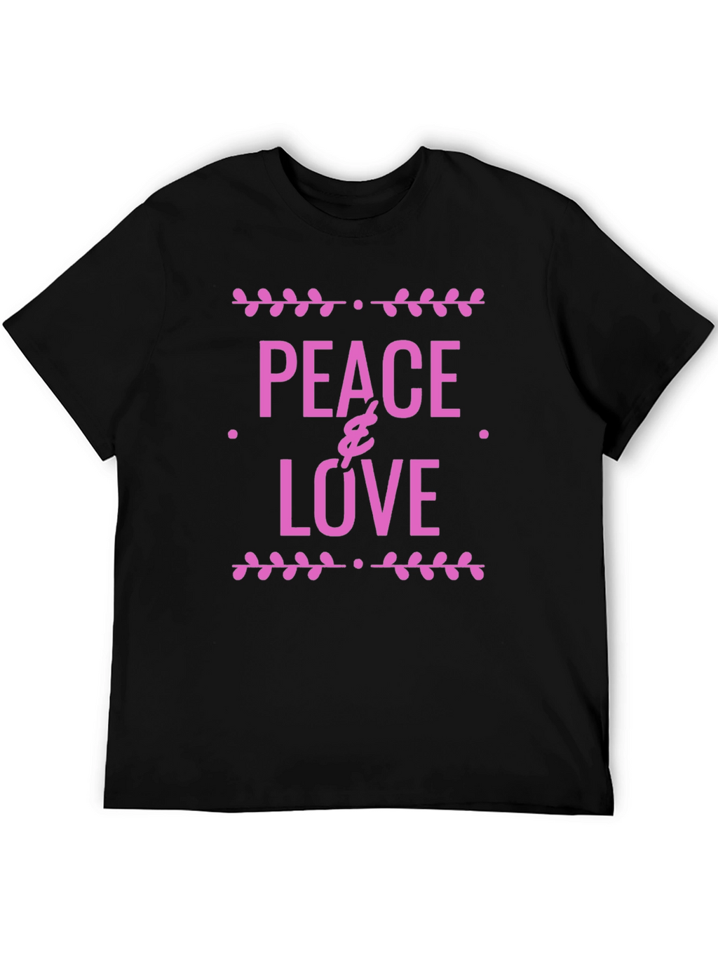 Peace & Love Graphic Tee - Black