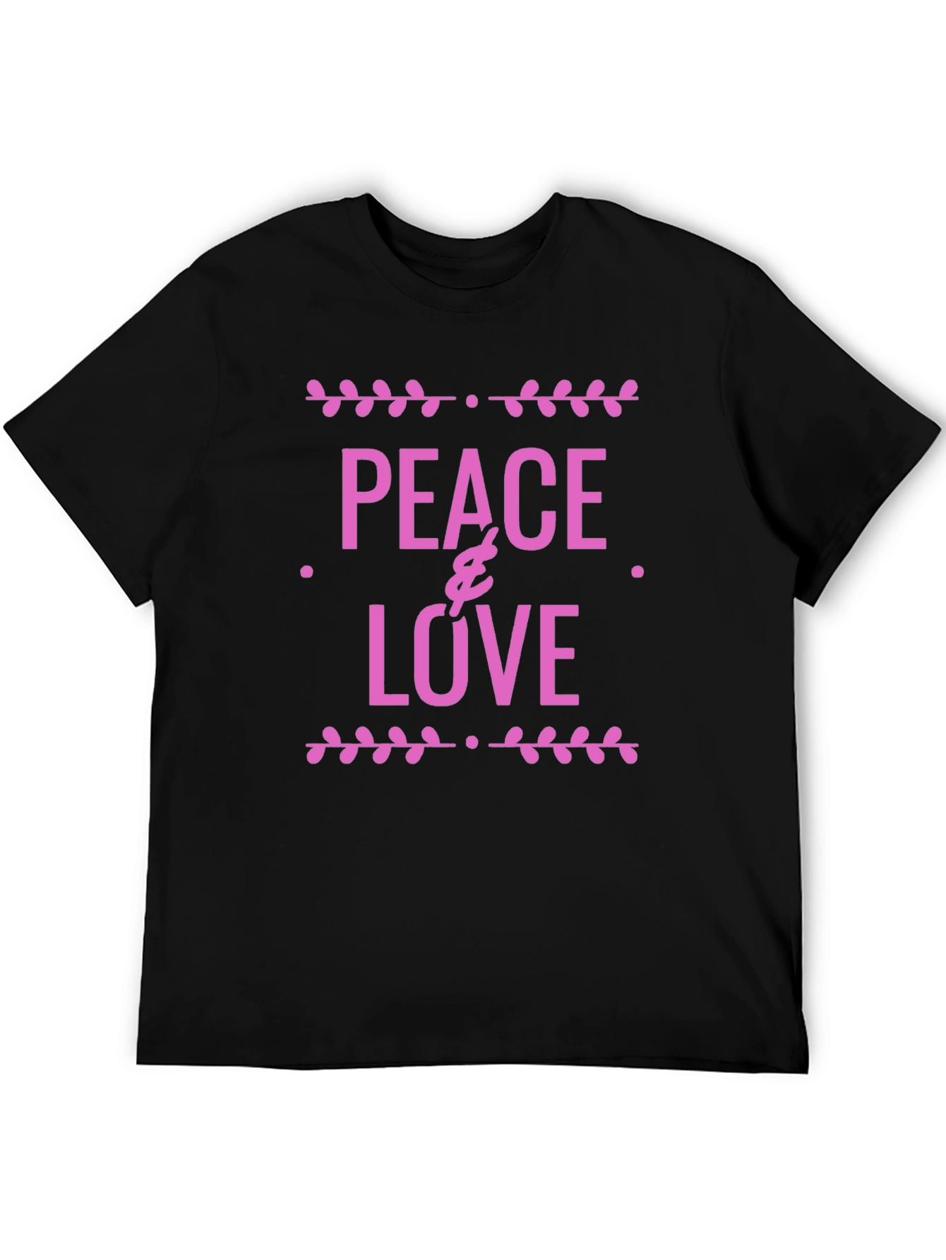 Peace & Love Graphic Tee - Black