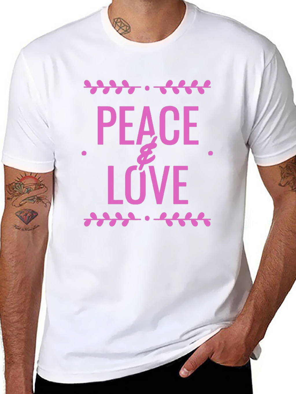 Peace & Love Graphic Tee - Black