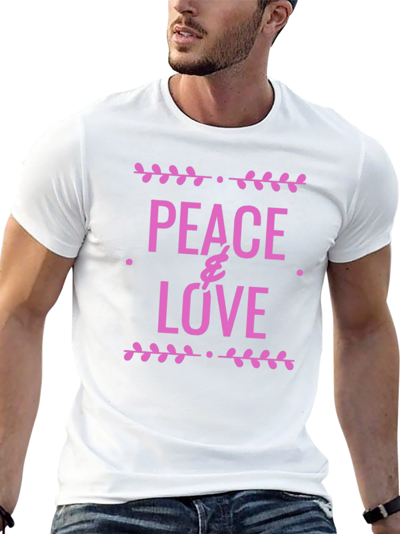 Peace & Love Graphic Tee - Black