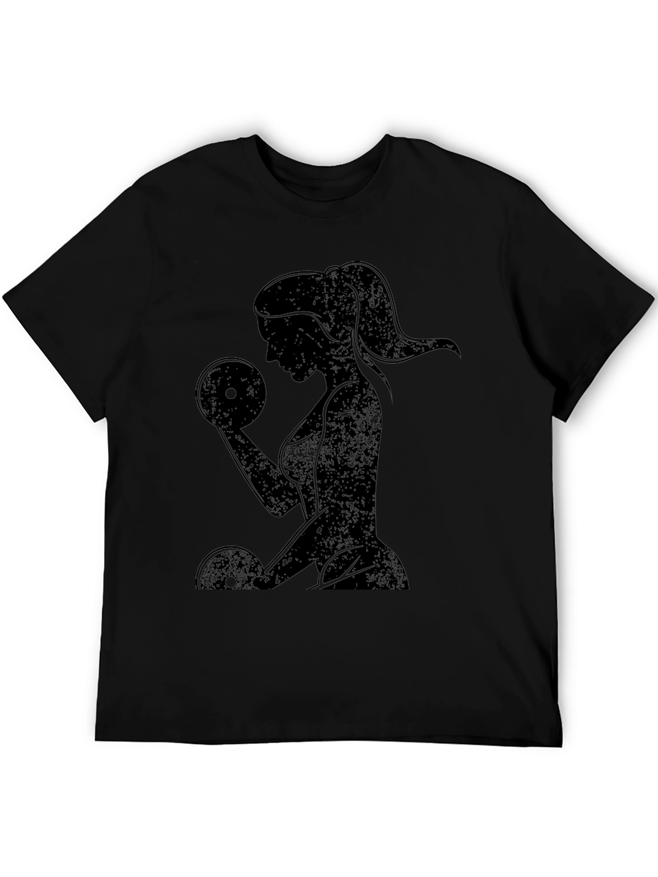 Womens Silhouette Workout Graphic T-Shirt