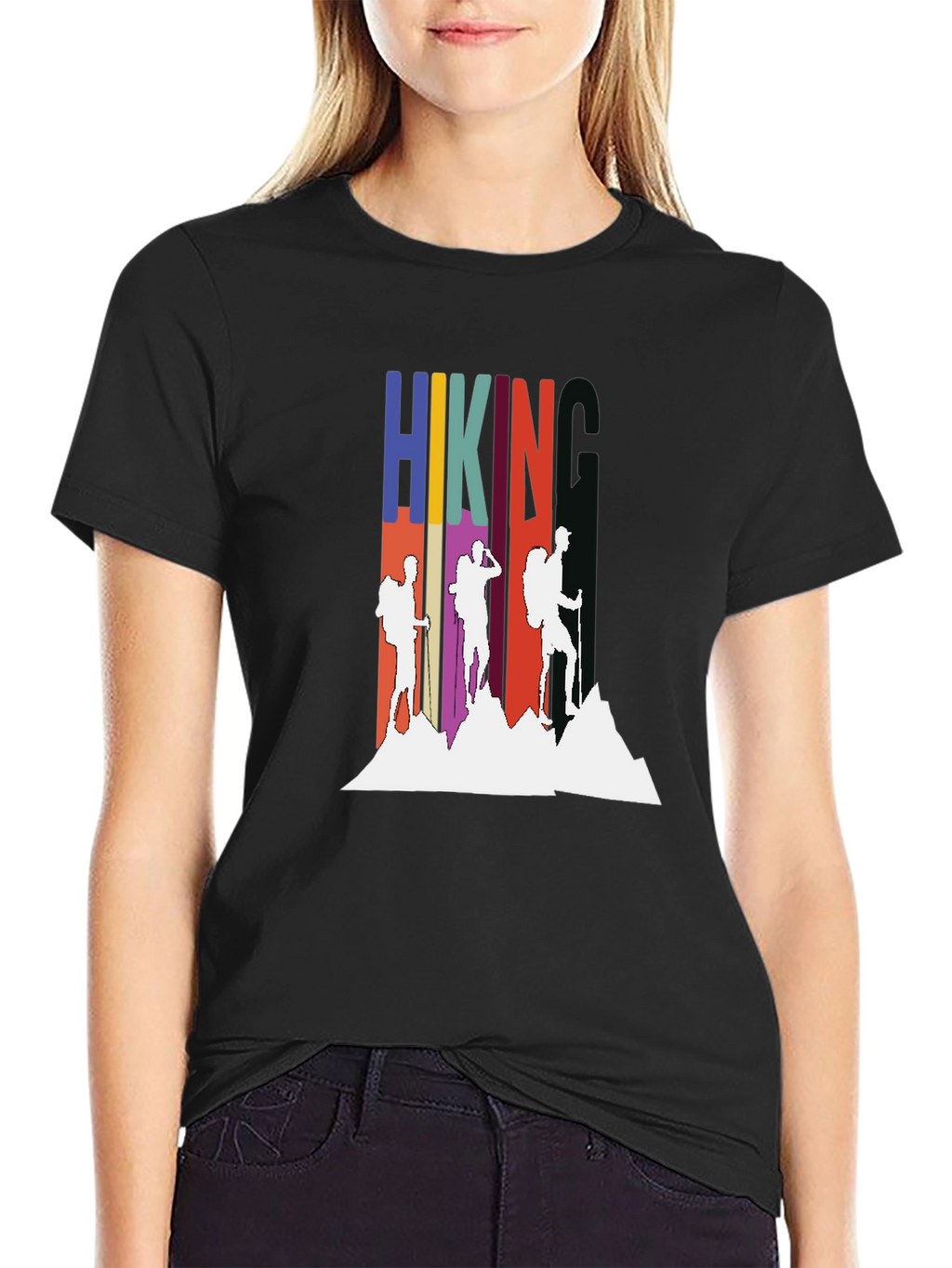 Hiking Adventure Graphic Tee - Black