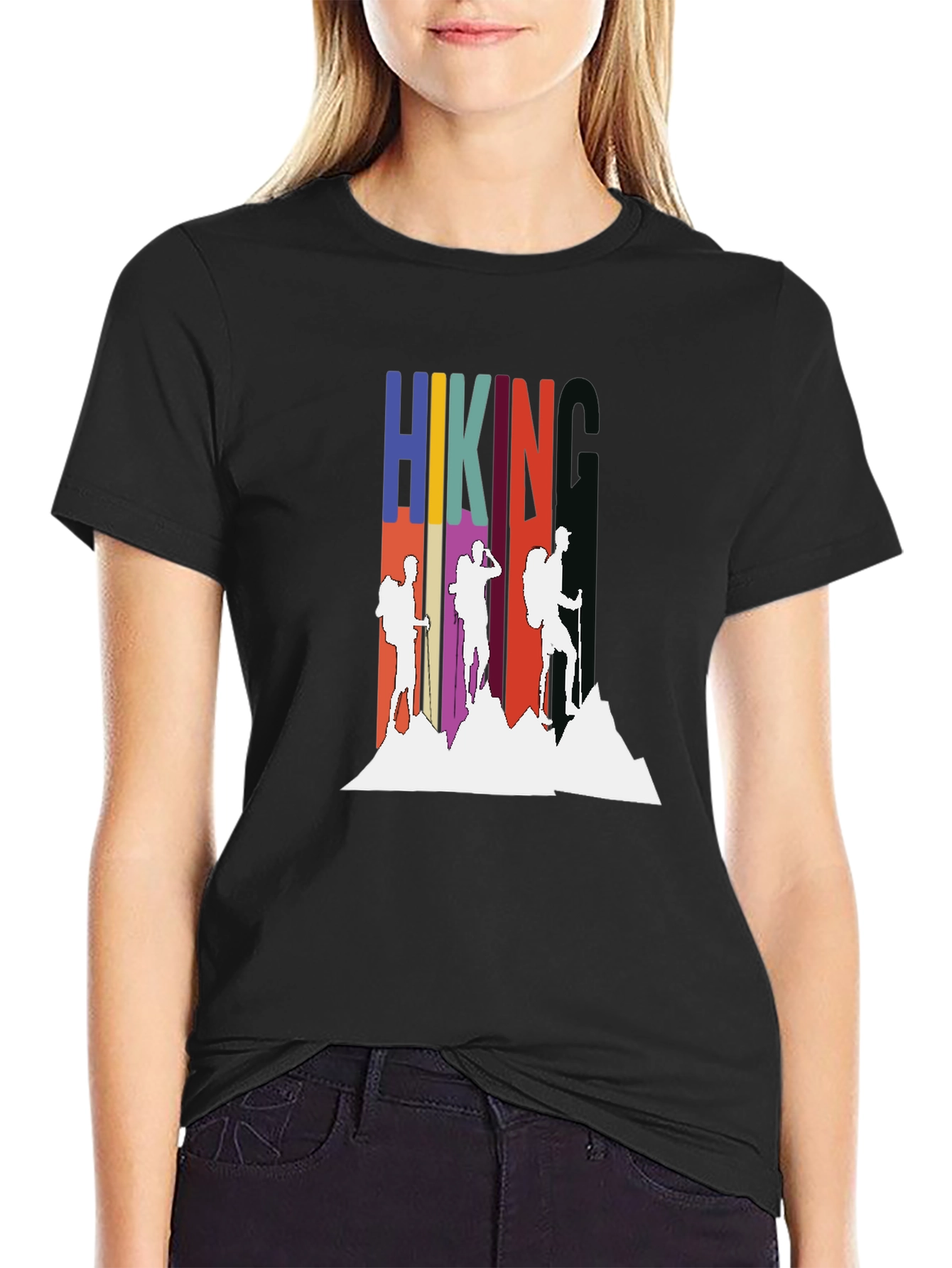 Hiking Adventure Graphic Tee - Black