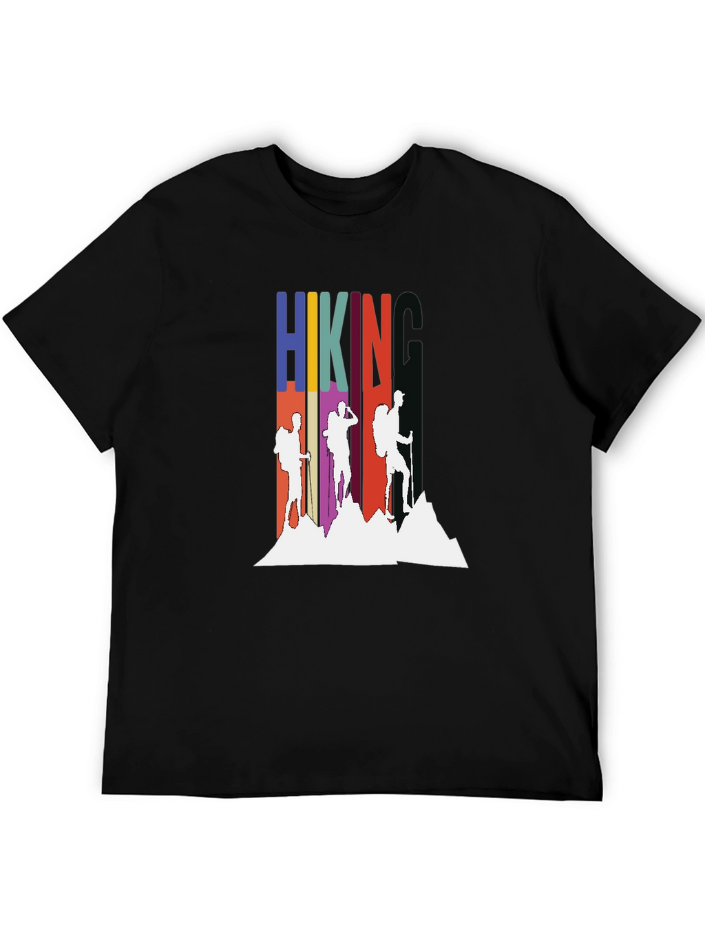 Hiking Adventure Graphic Tee - Black