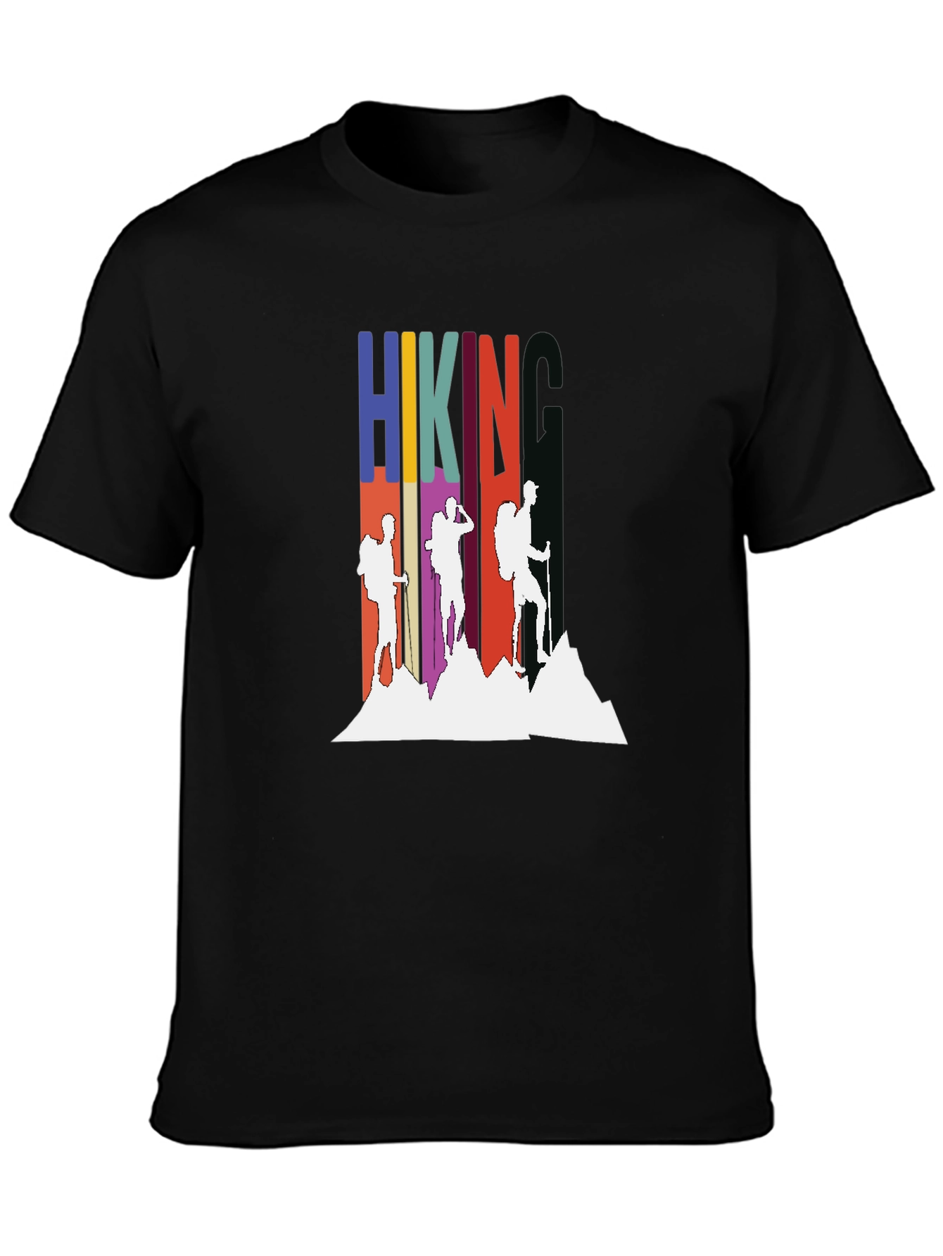 Hiking Adventure Graphic Tee - Black