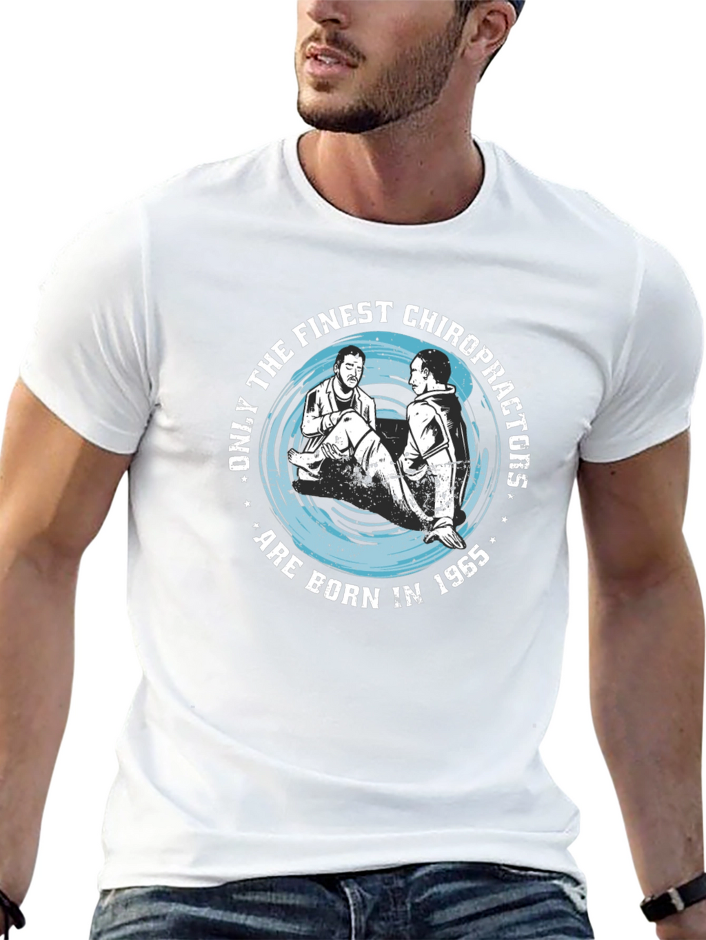 Finest Chiropractors Born in 1965 Black T-Shirt