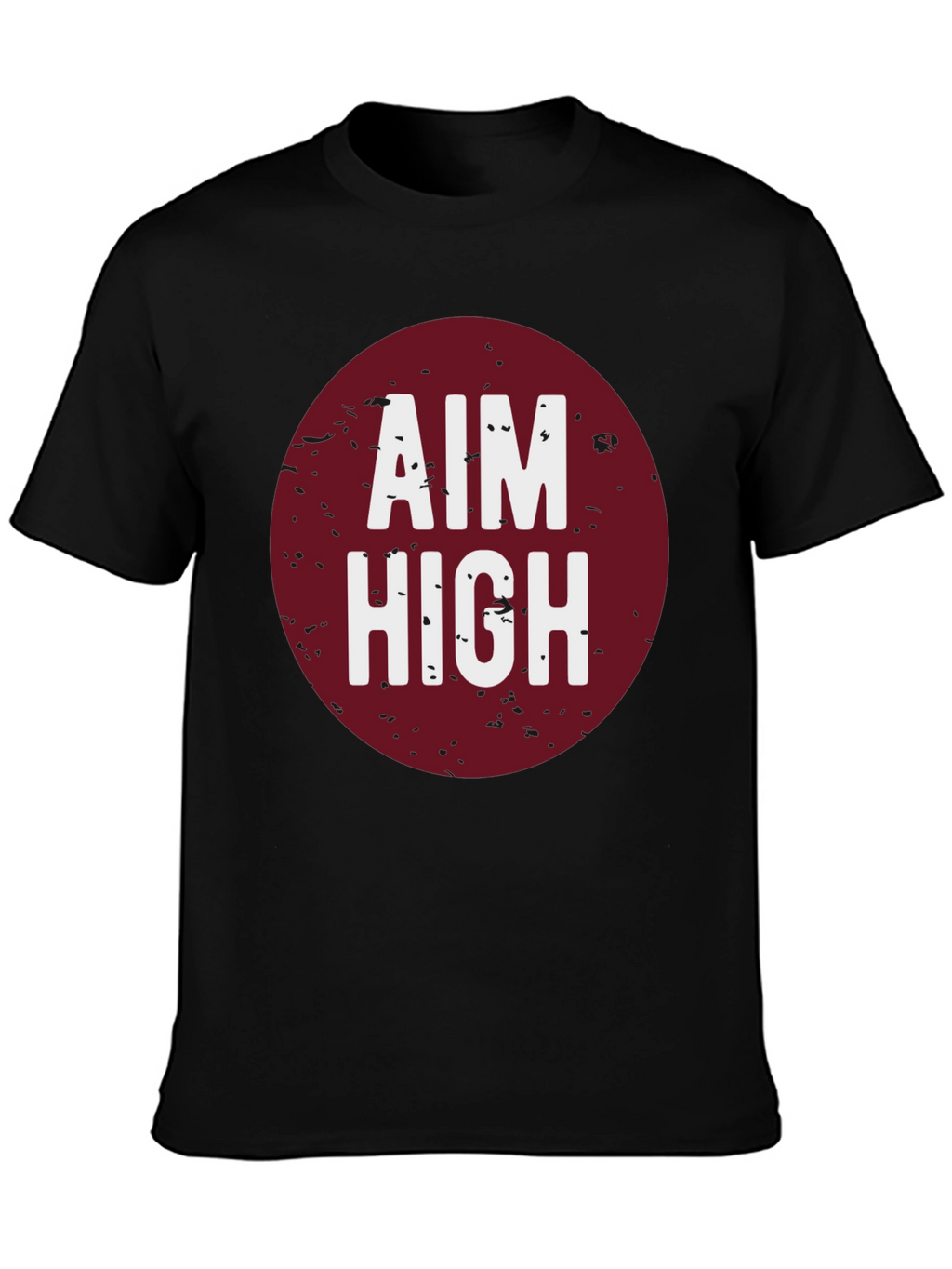 Aim High Graphic Tee - Black Cotton T-Shirt
