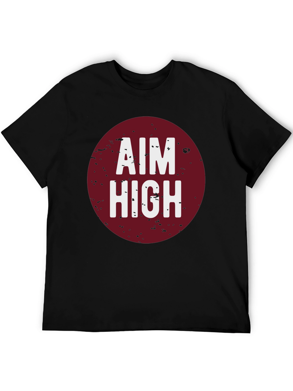 Aim High Graphic Tee - Black Cotton T-Shirt