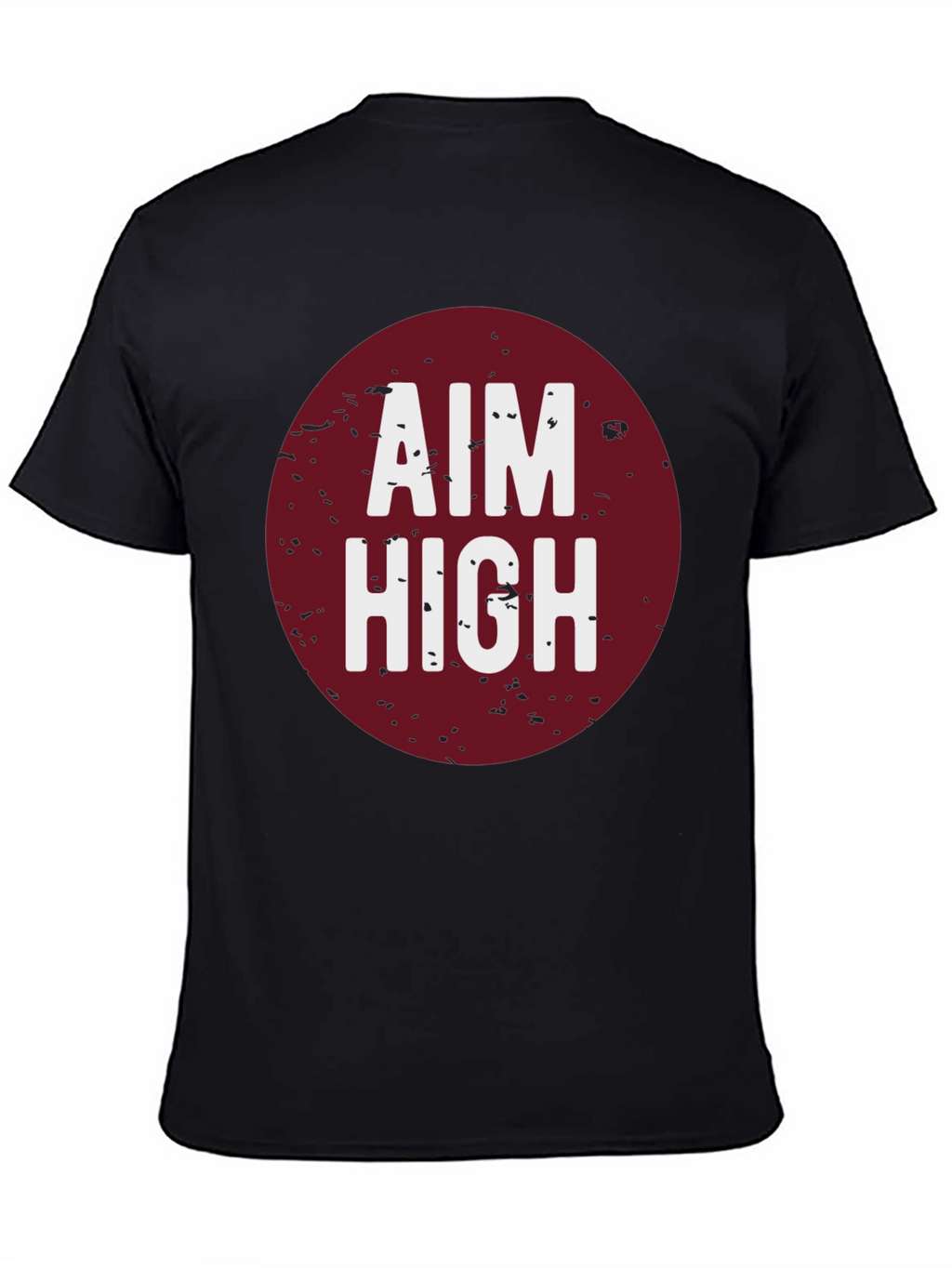 Aim High Graphic Tee - Black Cotton T-Shirt