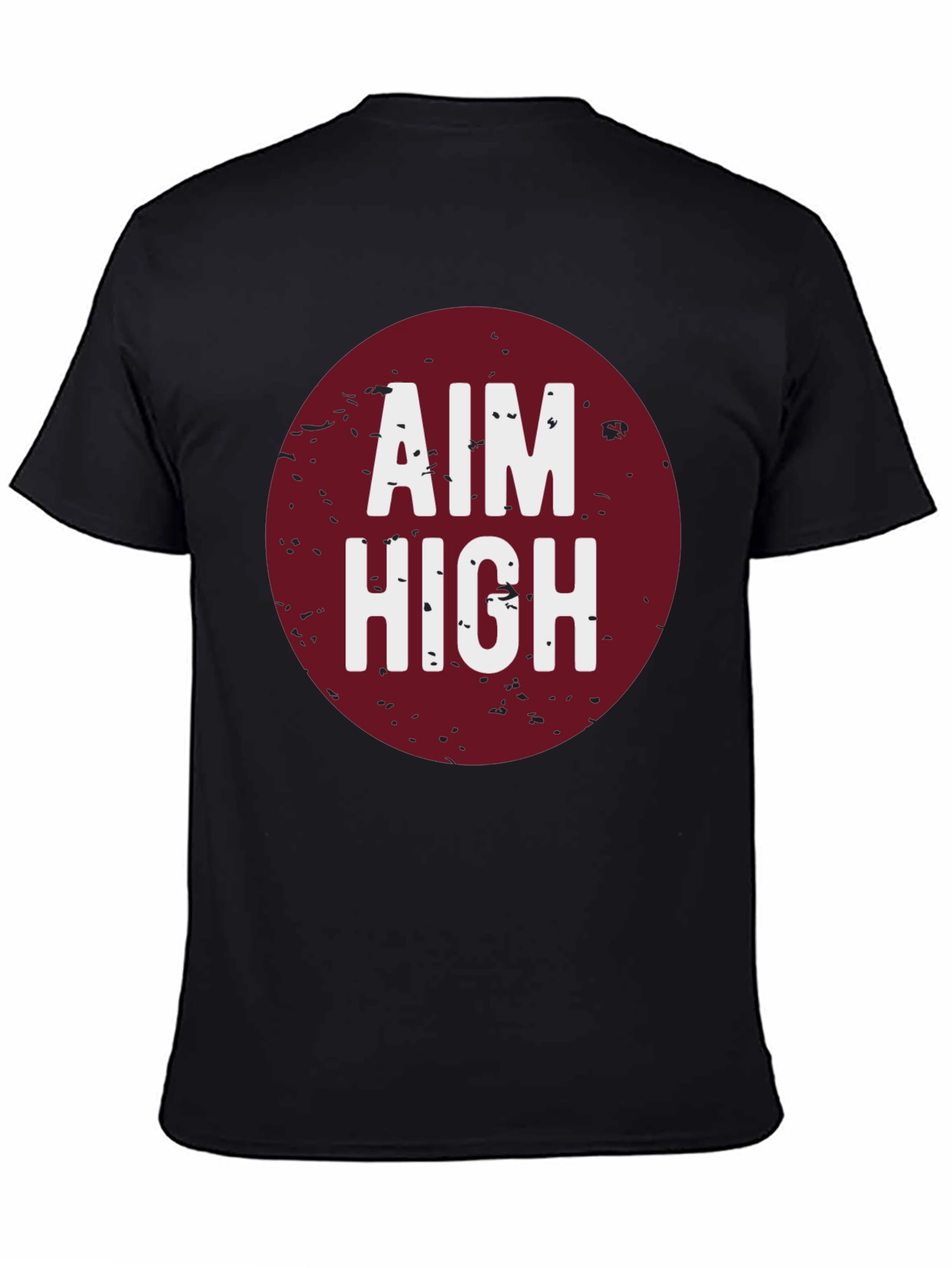 Aim High Graphic Tee - Black Cotton T-Shirt