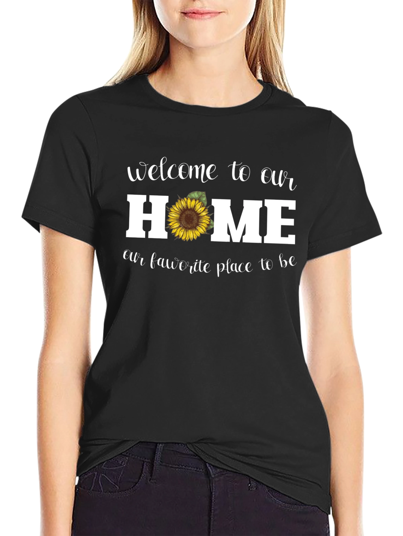 Welcome Home Sunflower Graphic Tee