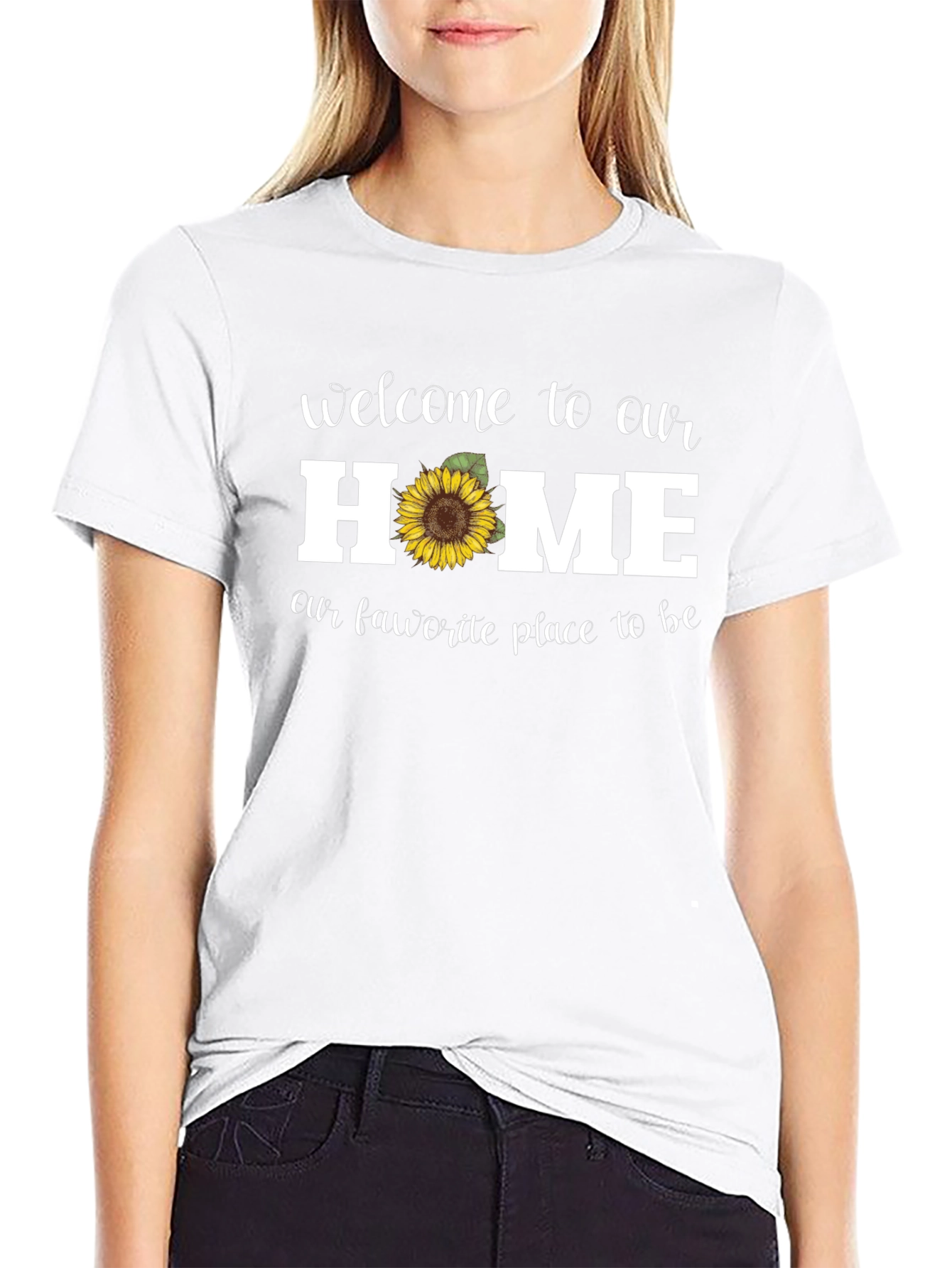 Welcome Home Sunflower Graphic Tee
