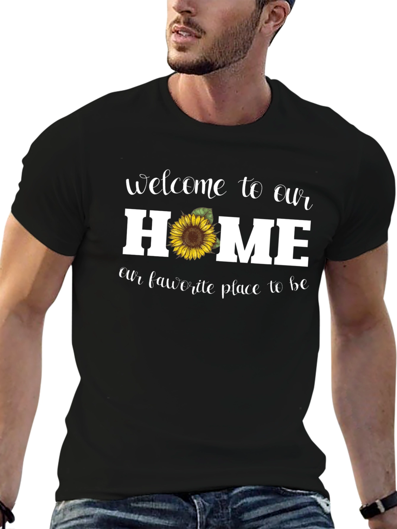 Welcome Home Sunflower Graphic Tee