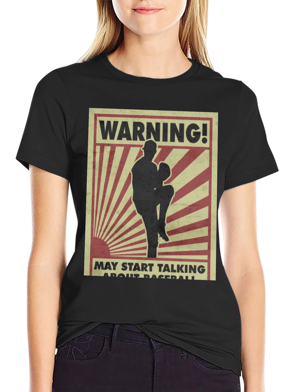 Warning Baseball T-Shirt